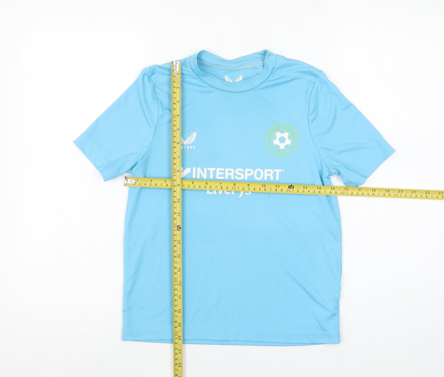 Castore Boys Blue Football Jersey T-Shirt Size 146cm Sportswear