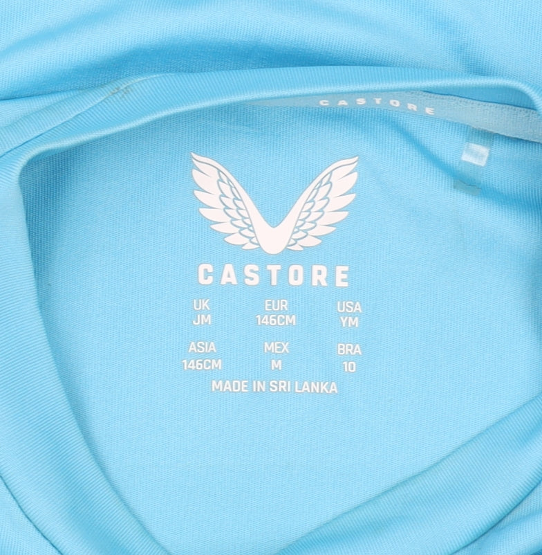 Castore Boys Blue Football Jersey T-Shirt Size 146cm Sportswear
