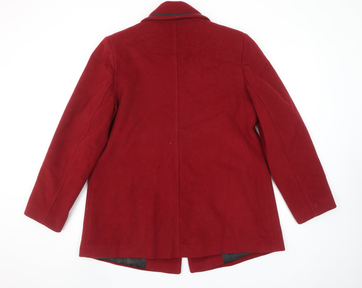 Kesta by David Barry Women's Red Wool Blend Mid-Length Coat Size 16