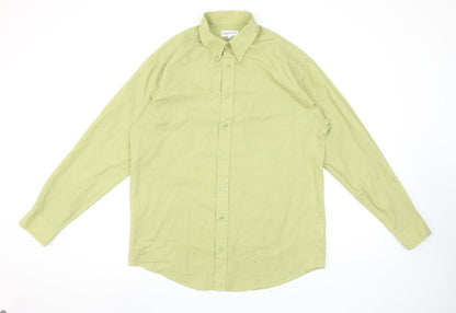 Woods & Gray Men's Green Long Sleeve Button-Down Shirt Size 15.5 Regular Fit