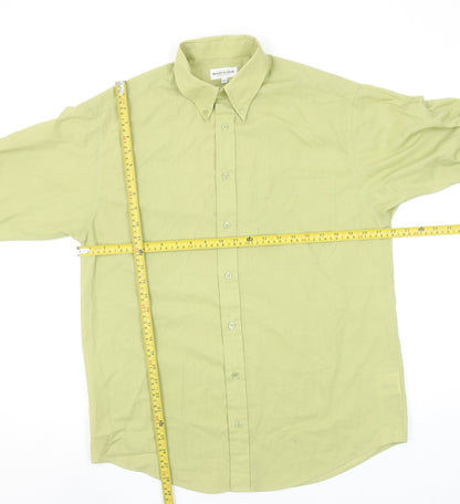 Woods & Gray Men's Green Long Sleeve Button-Down Shirt Size 15.5 Regular Fit