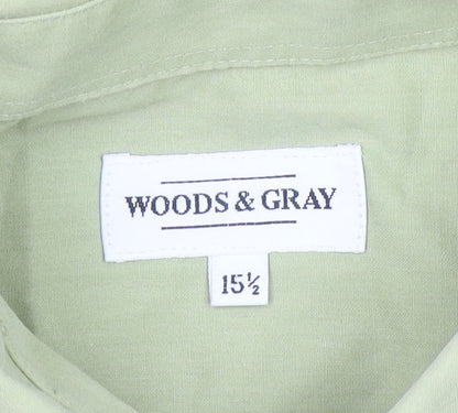 Woods & Gray Men's Green Long Sleeve Button-Down Shirt Size 15.5 Regular Fit