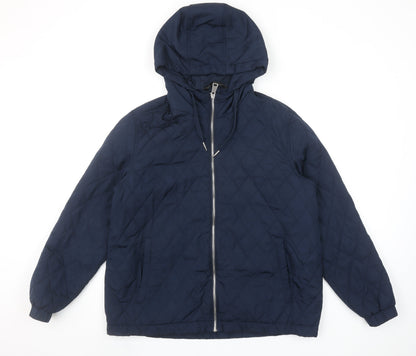 St. Bernard for Dunnes Stores Navy Quilted Hooded Jacket Medium Women’s
