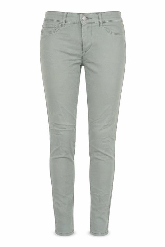 PIECES Women Green Skinny Jeans M Slim Fit Stretch Denim