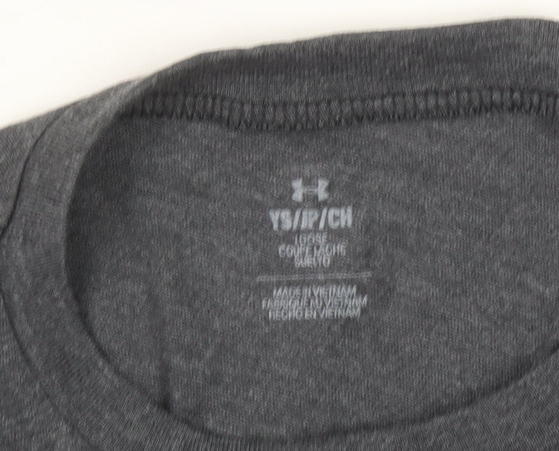 Under Armour Boys Grey Short Sleeve Sports T-Shirt 7-8 Years