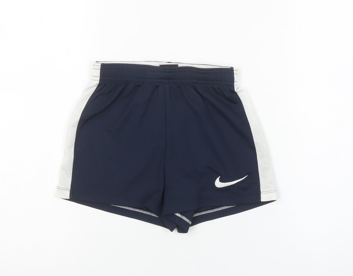 Nike Boys Blue Dri-FIT Athletic Shorts XS 6-8 Years Quick Dry Sportswear