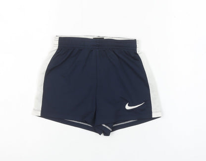 Nike Boys Blue Dri-FIT Athletic Shorts XS 6-8 Years Quick Dry Sportswear