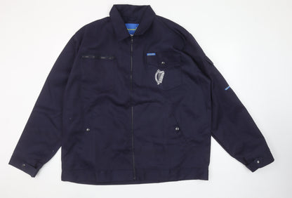 Adastra Men's Blue 2XL Workwear Zip Jacket with Logo Detail