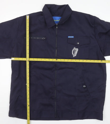 Adastra Men's Blue 2XL Workwear Zip Jacket with Logo Detail