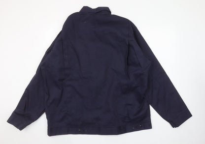 Adastra Men's Blue 2XL Workwear Zip Jacket with Logo Detail