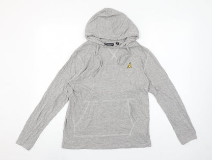 Brave Soul Men's Grey Pullover Hoodie Small Lightweight Cotton