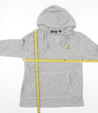 Brave Soul Men's Grey Pullover Hoodie Small Lightweight Cotton