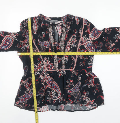 Principles Womens Multicoloured Paisley Viscose Tunic Blouse Size 12