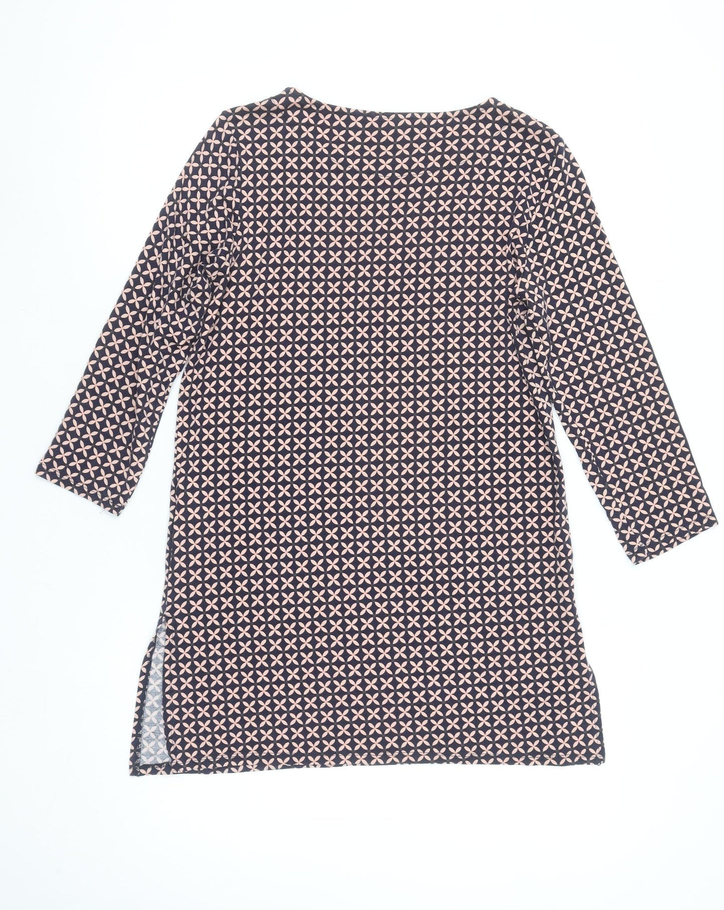 Principles Women’s Blue Geometric 3/4 Sleeve Tunic Blouse Size 10