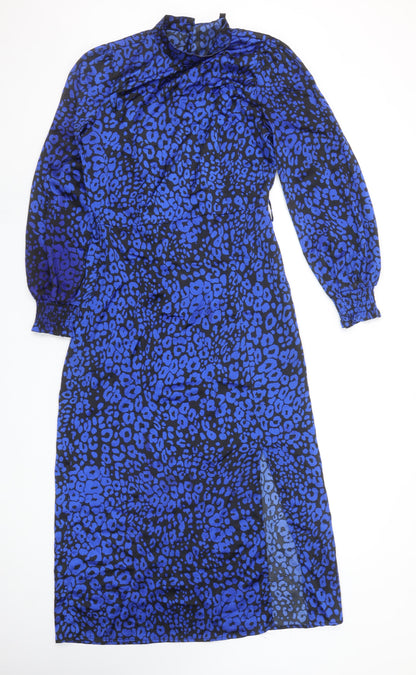 Friends Like These Women’s Blue Animal Print Midi Shift Dress UK 10
