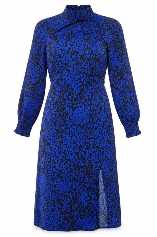 Friends Like These Women’s Blue Animal Print Midi Shift Dress UK 10