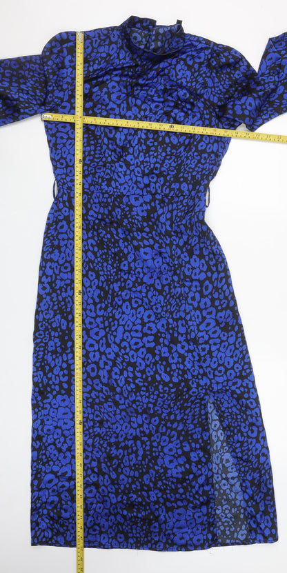 Friends Like These Women’s Blue Animal Print Midi Shift Dress UK 10