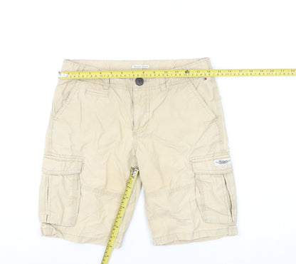 Tommy Hilfiger Boys Beige Cargo Shorts Size 13 Years Cotton Twill