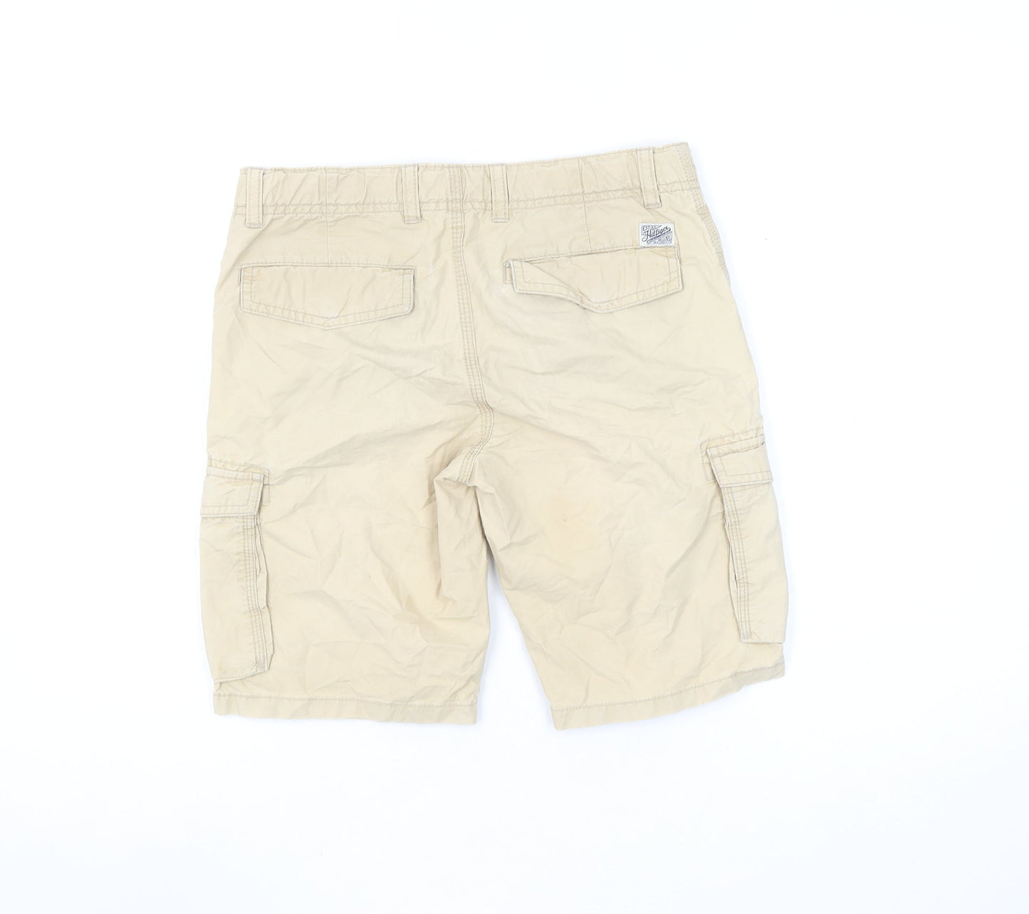 Tommy Hilfiger Boys Beige Cargo Shorts Size 13 Years Cotton Twill