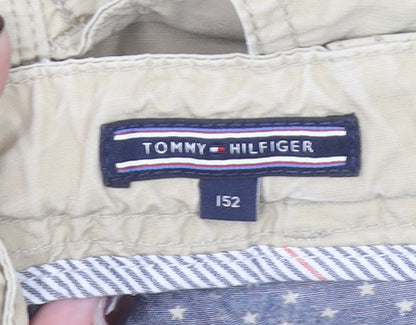 Tommy Hilfiger Boys Beige Cargo Shorts Size 13 Years Cotton Twill