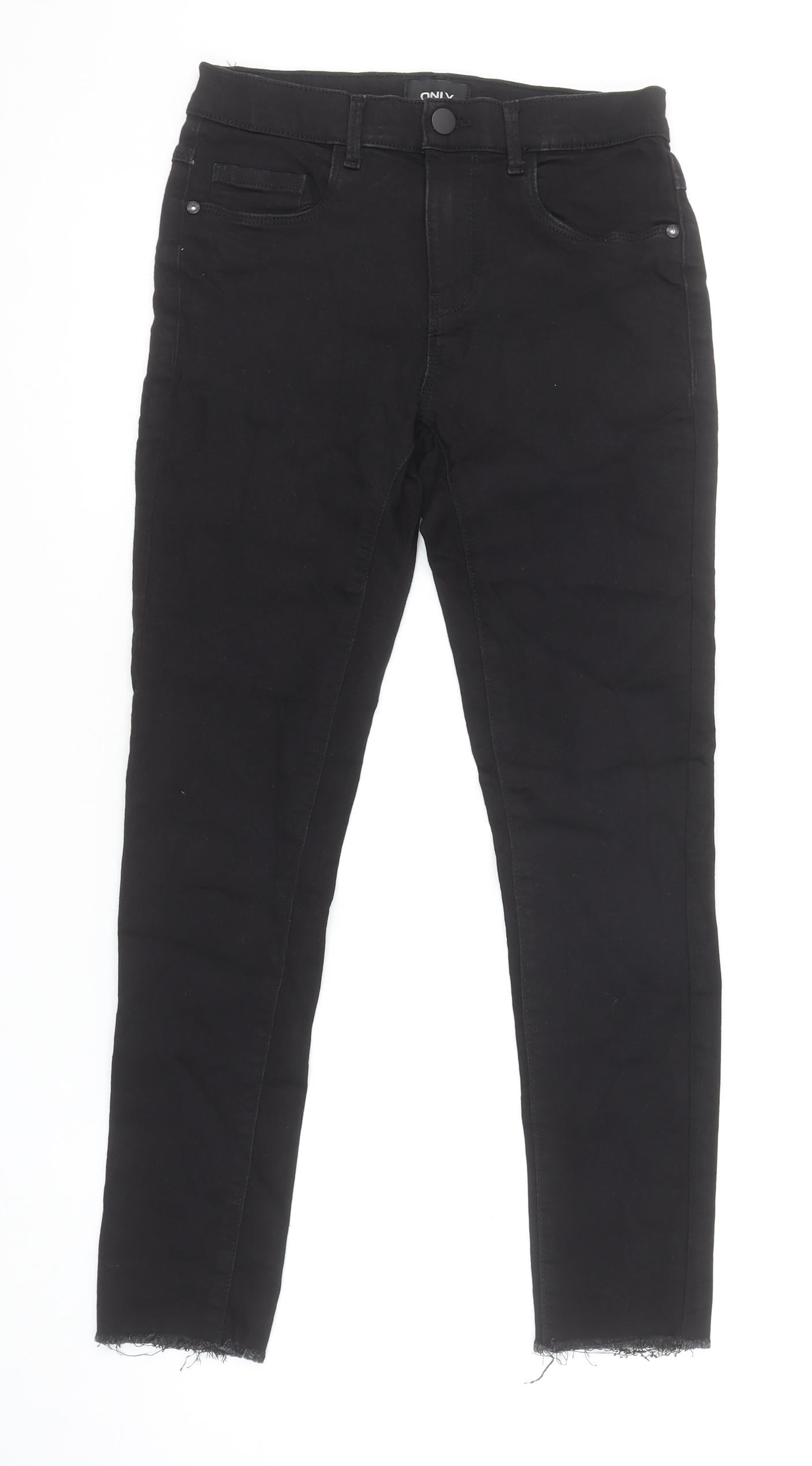ONLY Women’s Black Skinny Jeans S 30 Slim Fit Mid Rise