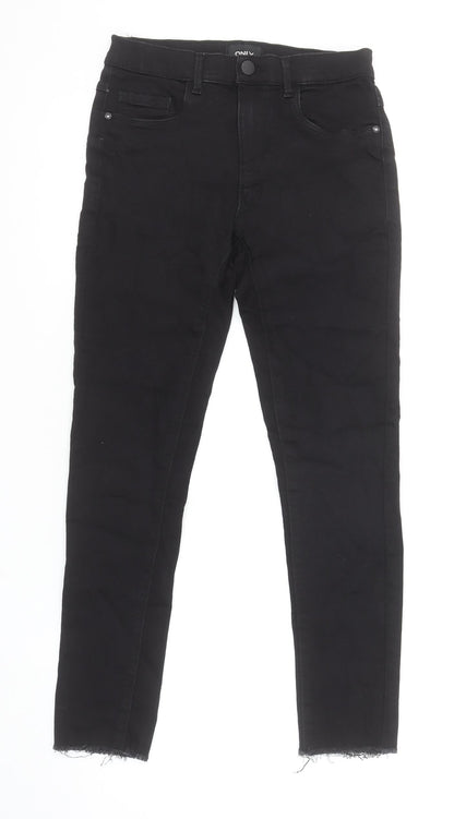 ONLY Women’s Black Skinny Jeans S 30 Slim Fit Mid Rise