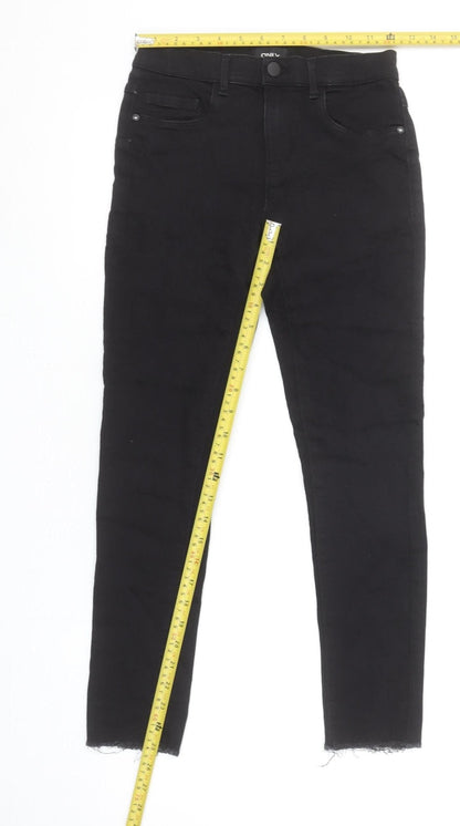 ONLY Women’s Black Skinny Jeans S 30 Slim Fit Mid Rise