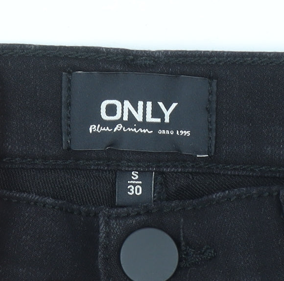 ONLY Women’s Black Skinny Jeans S 30 Slim Fit Mid Rise