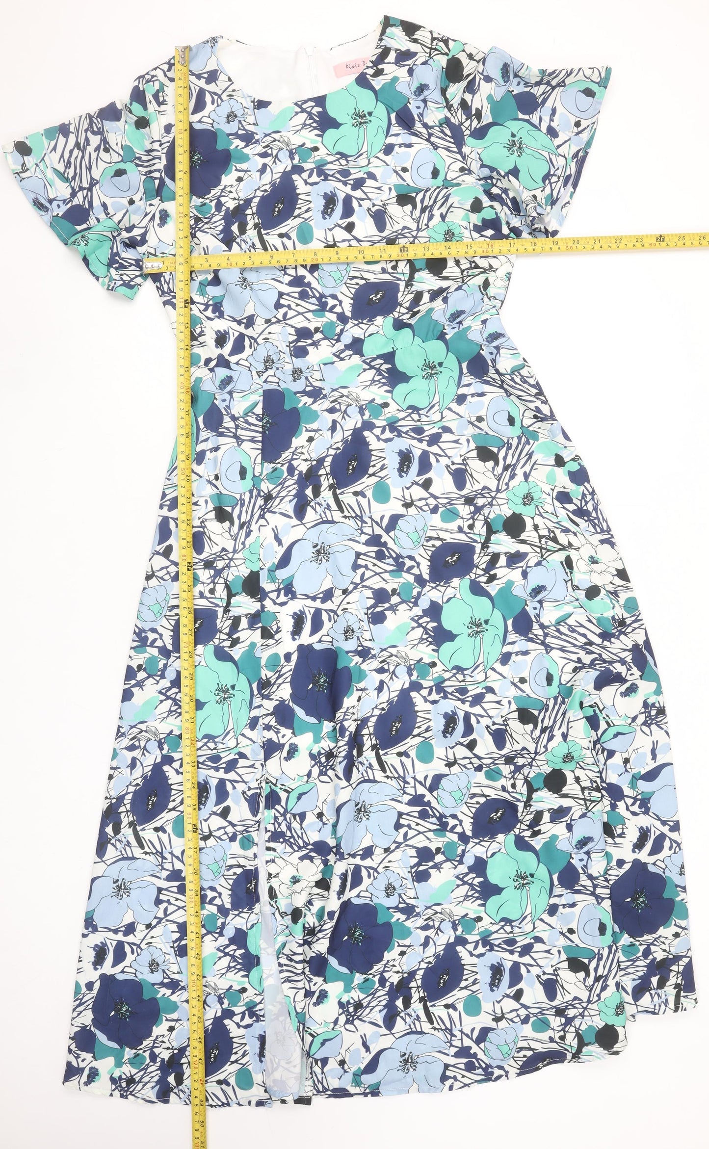 Pixie Daisy Womens Multicoloured Floral A-Line Midi Dress Size 10