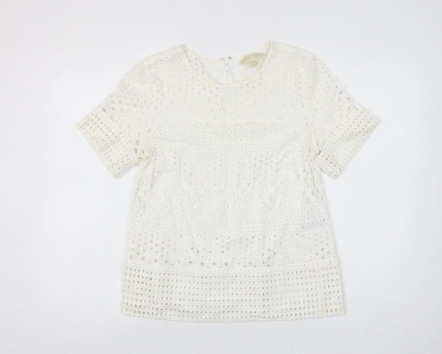 Womens UK Size M Michael Kors Ivory Tunic Blouse