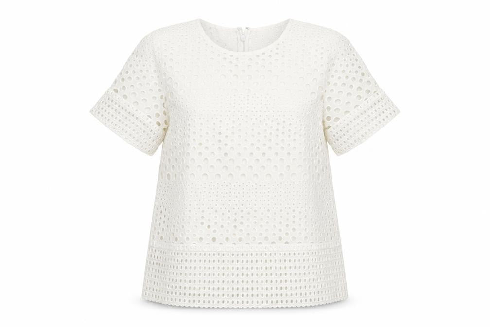 Womens UK Size M Michael Kors Ivory Tunic Blouse