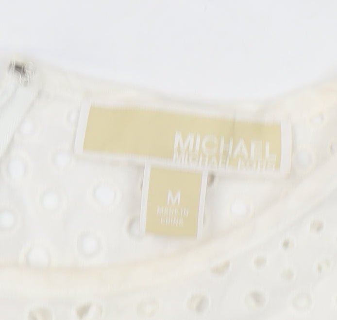Womens UK Size M Michael Kors Ivory Tunic Blouse