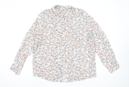 Next Women’s Multicoloured Floral Viscose Blouse UK 18 Long Sleeve Casual