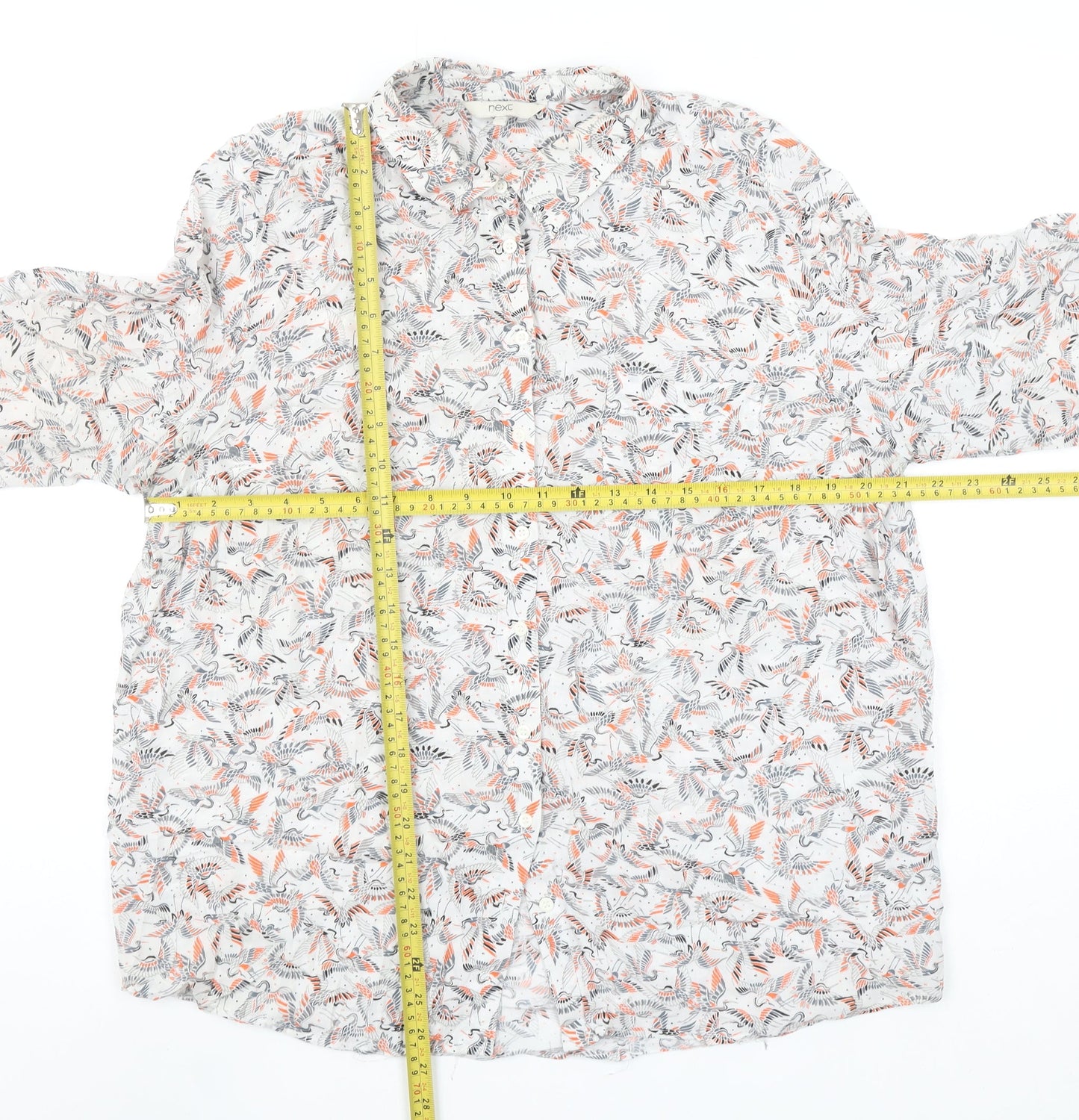 Next Women’s Multicoloured Floral Viscose Blouse UK 18 Long Sleeve Casual