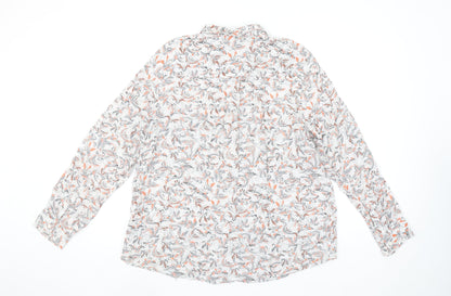 Next Women’s Multicoloured Floral Viscose Blouse UK 18 Long Sleeve Casual