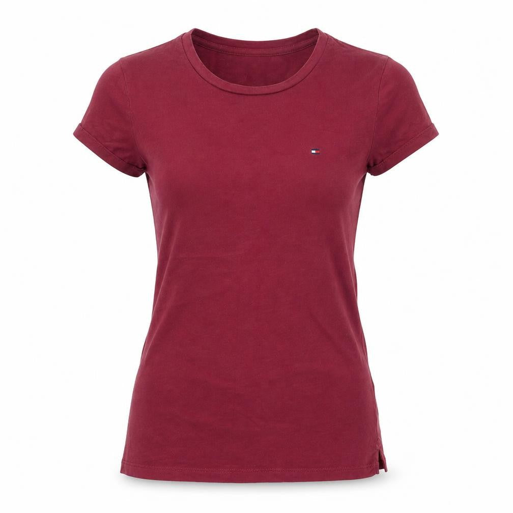 Womens UK Size XS Tommy Hilfiger Red Basic T-Shirt