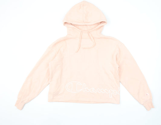 Womens UK Size S Champion Pink Pullover Hoodie