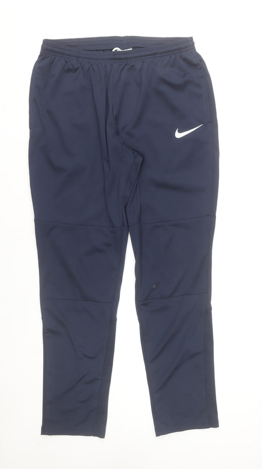 Nike Mens Navy Blue Dri-Fit Joggers Polyester Athletic Fit