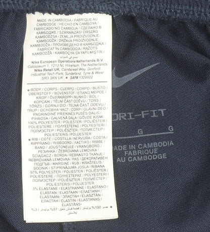 Nike Mens Navy Blue Dri-Fit Joggers Polyester Athletic Fit