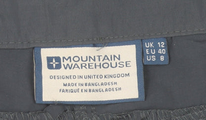 Mountain Warehouse Womens Blue Size 12 Nylon Cargo Hiking Shorts