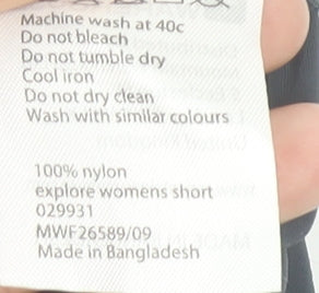 Mountain Warehouse Womens Blue Size 12 Nylon Cargo Hiking Shorts