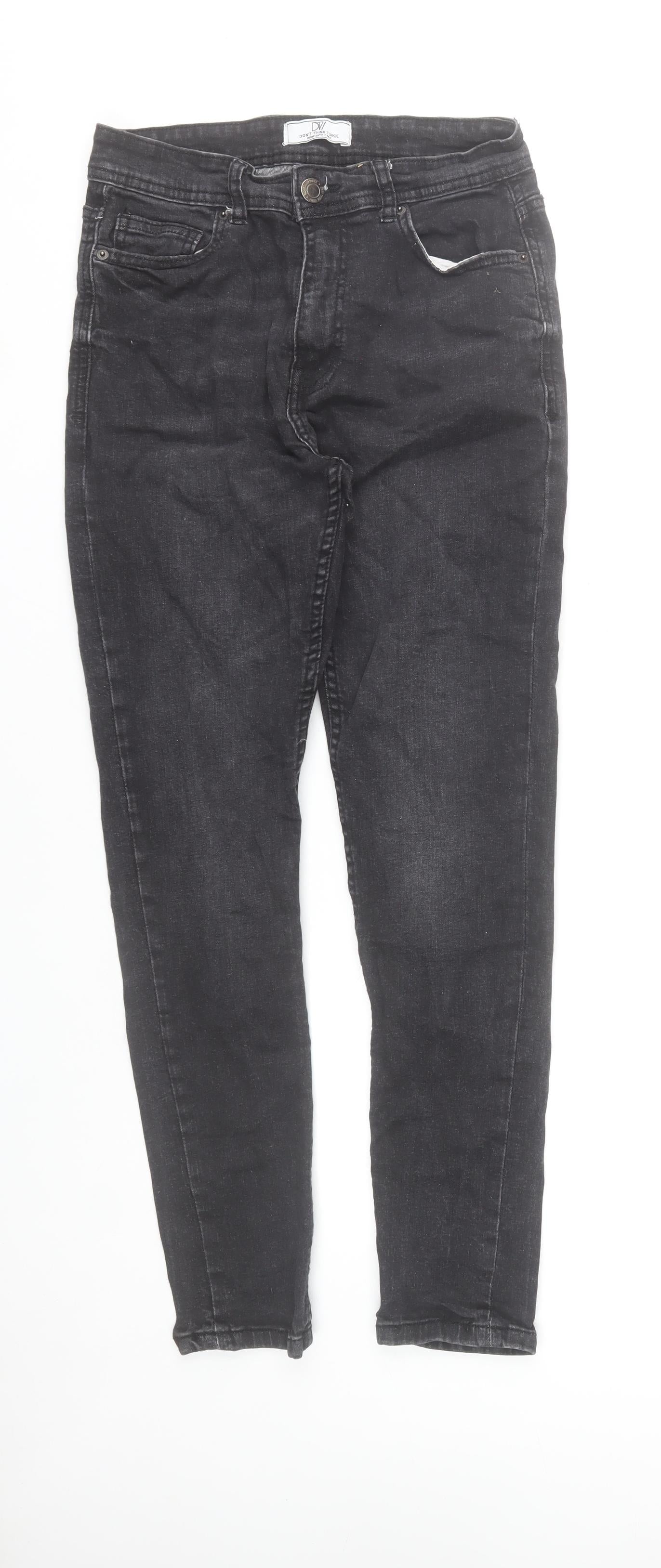 Don't Think Twice Women's Black Skinny Denim Jeans W30 L30