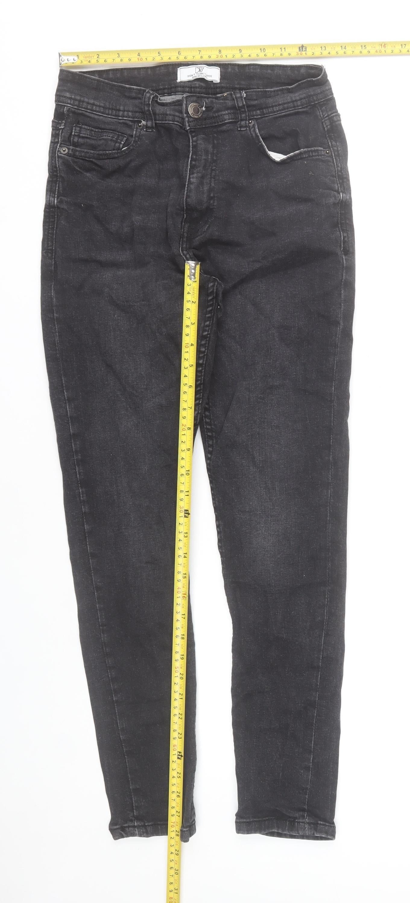 Don't Think Twice Women's Black Skinny Denim Jeans W30 L30