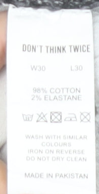 Don't Think Twice Women's Black Skinny Denim Jeans W30 L30