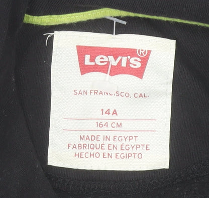 Levi's Boys Grey & Black Pullover Hoodie Size 14A (164 cm) Cotton Blend