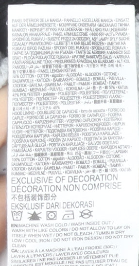 Levi's Boys Grey & Black Pullover Hoodie Size 14A (164 cm) Cotton Blend