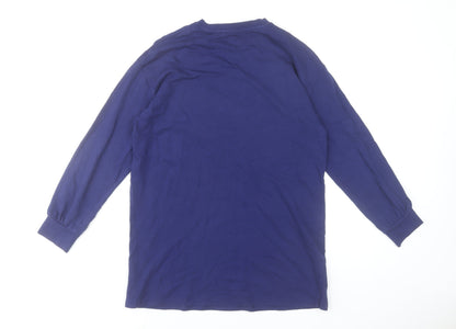 Next Girls Blue Long Sleeve Crew Neck Graphic T-Shirt 12 Years Cotton