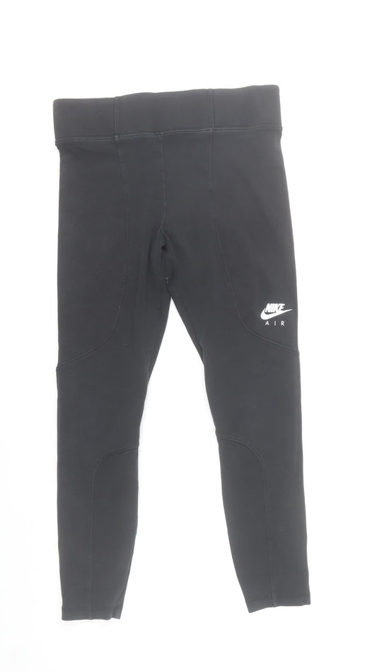 Womens UK Size M Nike  Ankle Black Leggings