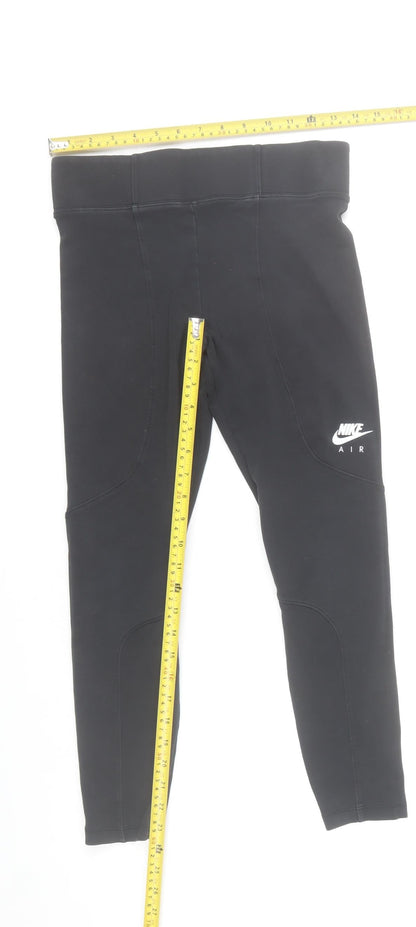 Womens UK Size M Nike  Ankle Black Leggings