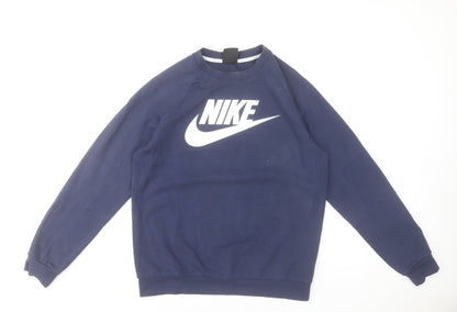 Mens UK Size M Nike Blue Pullover Sweatshirt